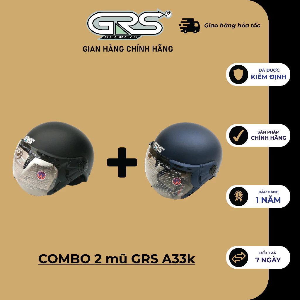 COMBO 2 mũ GRS A33k (chọn màu tùy ý)
