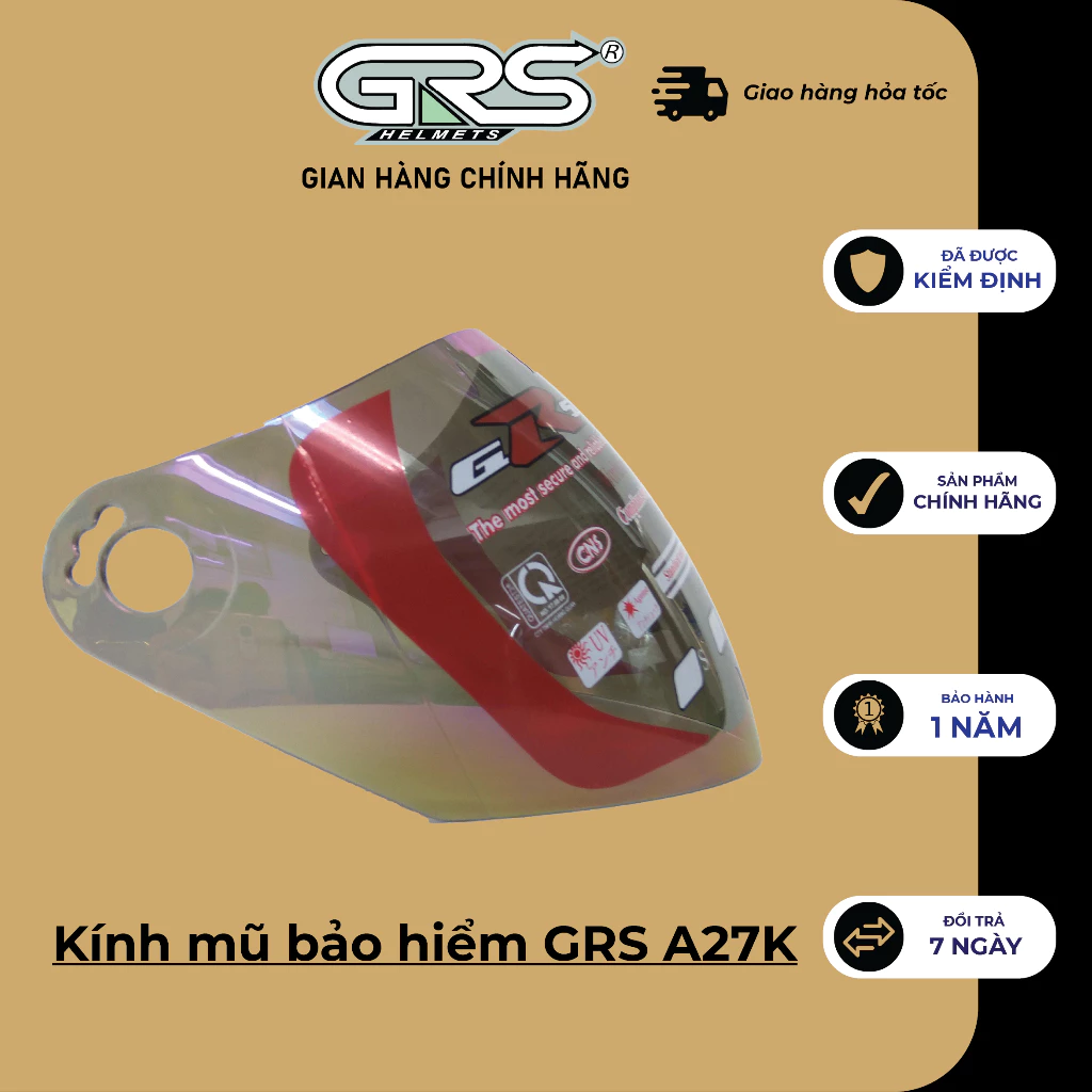 Kính mũ bảo hiểm GRS A27K