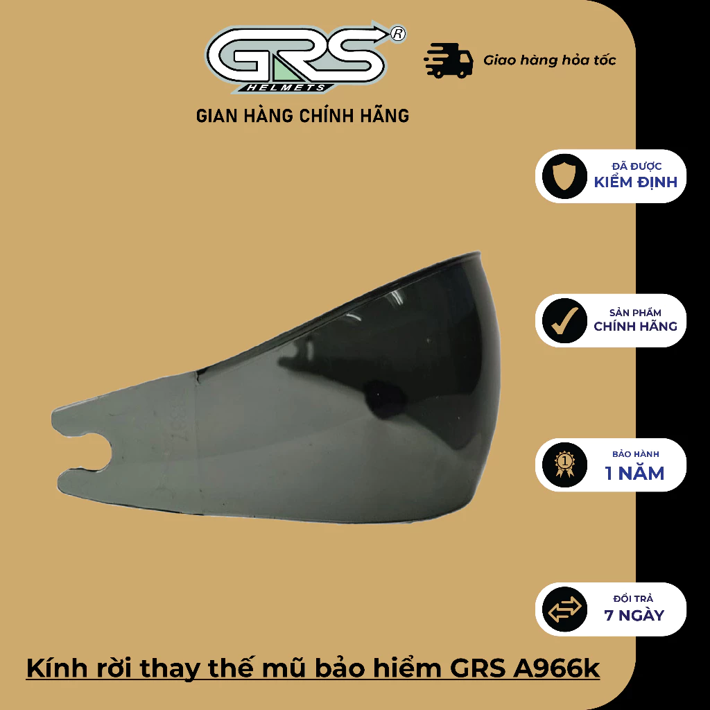 Kính rời thay thế mũ bảo hiểm GRS A966k